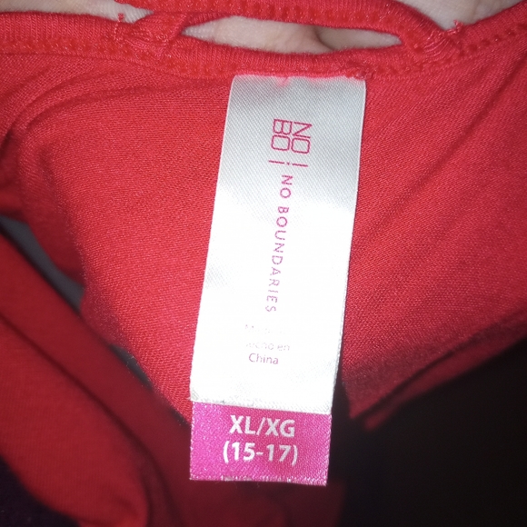 **EUC! BEAUTIFUL Criss Cross RED Tunic TOP - Ballet Sleeves - Juniors XL - Picture 3 of 6